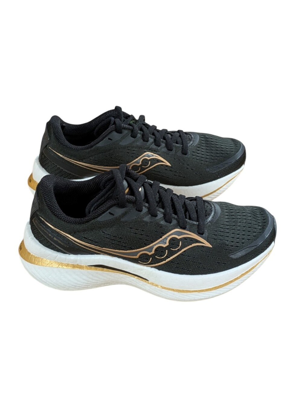 Saucony Endorphin Speed 3 Black Gold Running Shoes Size 7 - Picture 3 of 11